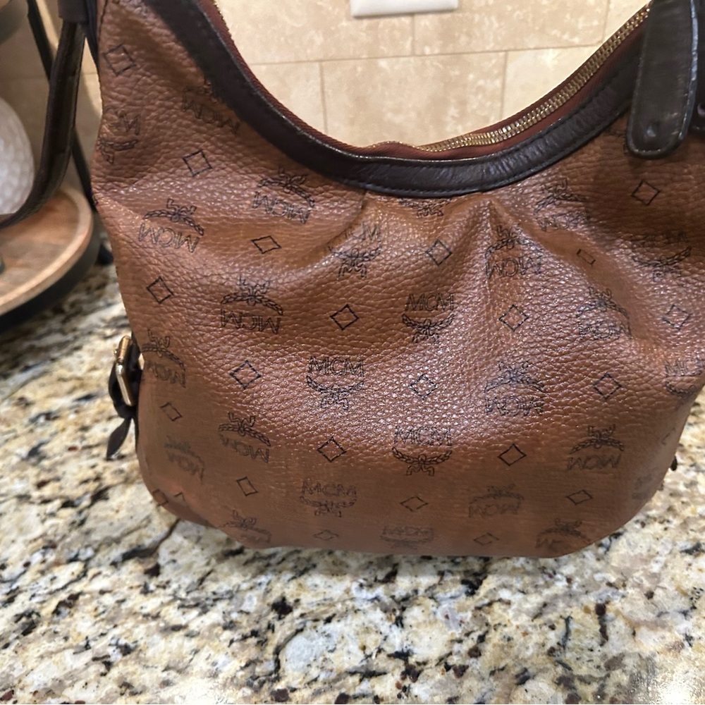 MCM Crossbody Medium Choco Brown Bag - Picture 7 of 13